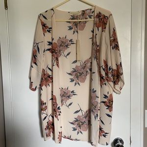 Saltwater LUXE Pipa floral kimono cardigan - OS